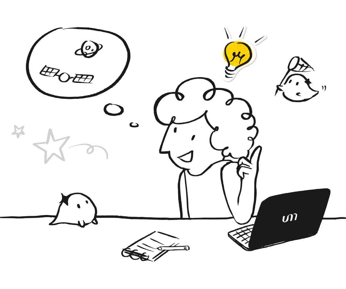 YouMind feature view showing idea selection and knowledge organization